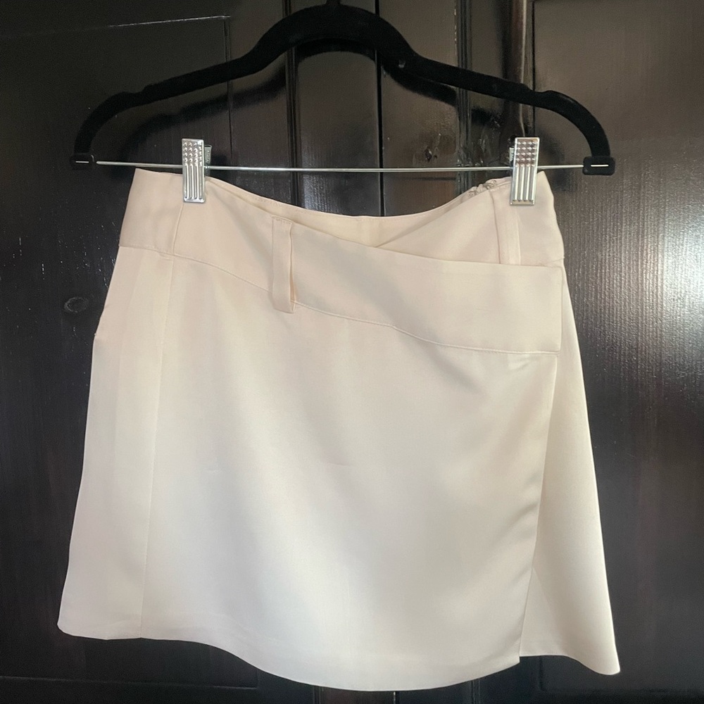 Cream Satin Skirt